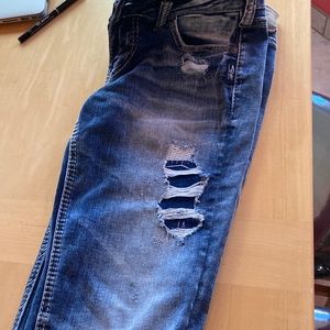 Ladies Silver Jeans Size 26x33